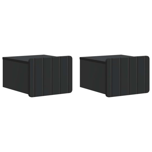 Спален шкаф с монтаж на стена 2 pcs Черно 33 x 34,5 x 24 см