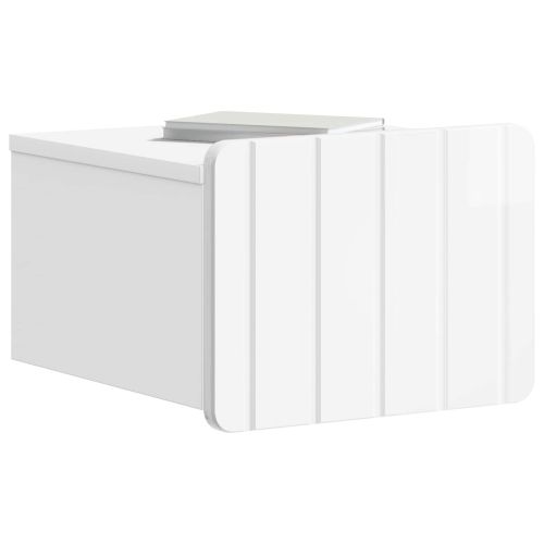Спален шкаф с монтаж на стена Бял гланц 33 x 34,5 x 24 см