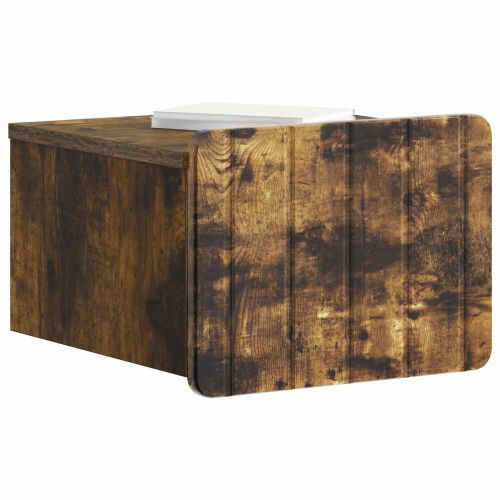 Спален шкаф с монтаж на стена с чекмедже 2 pcs Опушен дъб