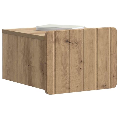 Спален шкаф с монтаж на стена с чекмедже 2 pcs Дъб артизан