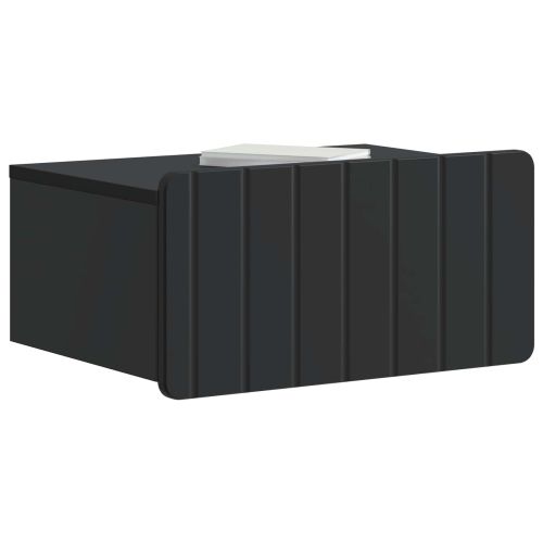 Спален шкаф с монтаж на стена 2 pcs Черно 49 x 34,5 x 24 см