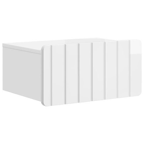 Спален шкаф с монтаж на стена Бял гланц 49 x 34,5 x 24 см