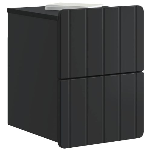 Спален шкаф с монтаж на стена Черно 33 x 34,5 x 43 см