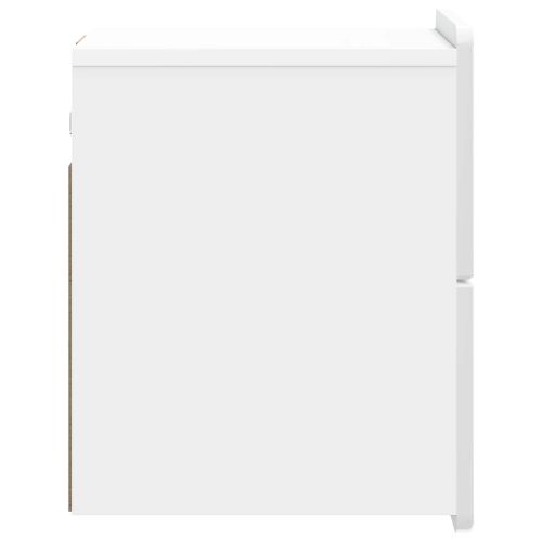 Спален шкаф с монтаж на стена Бял гланц 33 x 34,5 x 43 см