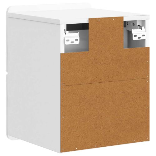 Спален шкаф с монтаж на стена Бял гланц 33 x 34,5 x 43 см