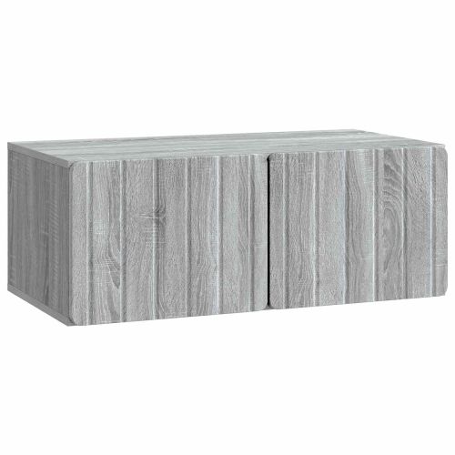 Стенно монтиран ТВ шкаф Сива сонома 78,5 x 41 x 30 см