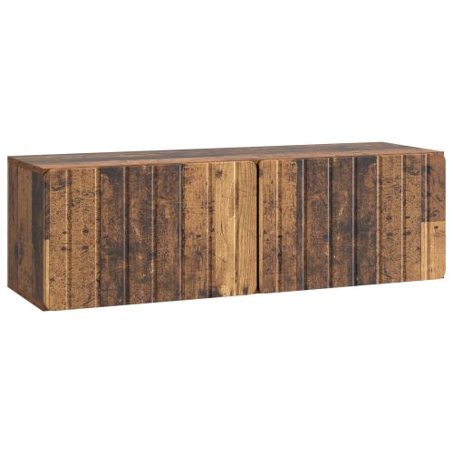 Стенно монтиран ТВ шкаф Старо дърво 98 x 31 x 30 см
