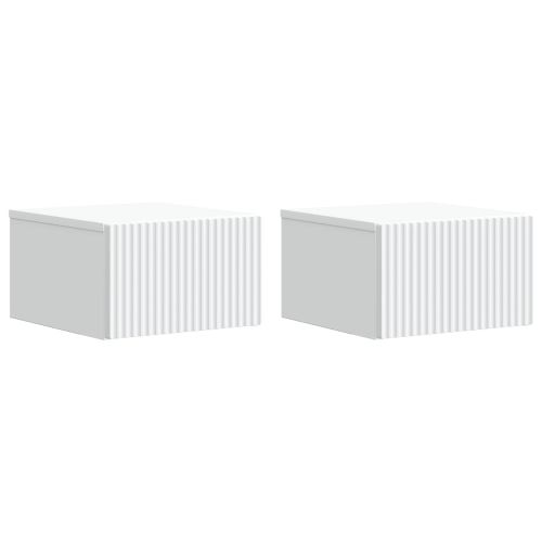 Спален шкаф с монтаж на стена 2 pcs Бяло 33 x 34,5 x 20 см