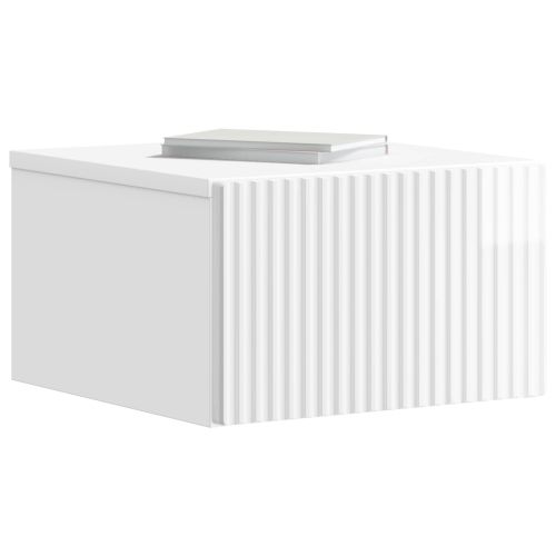 Спален шкаф с монтаж на стена 2 pcs Бял гланц 33 x 34,5 x 20 см