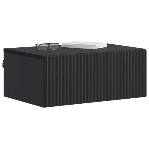 Спален шкаф с монтаж на стена 2 pcs Черно 49 x 34,5 x 20 см