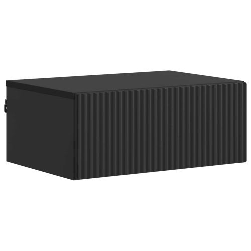 Спален шкаф с монтаж на стена 2 pcs Черно 49 x 34,5 x 20 см