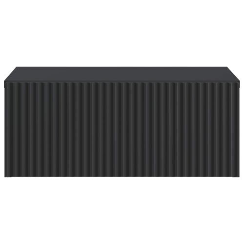 Спален шкаф с монтаж на стена 2 pcs Черно 49 x 34,5 x 20 см