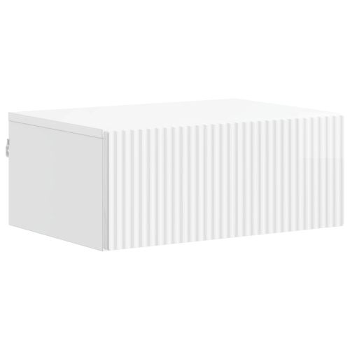 Спален шкаф с монтаж на стена Бял гланц 49 x 34,5 x 20 см