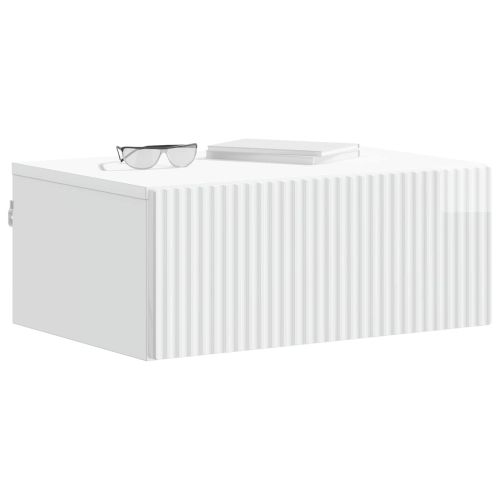 Спален шкаф с монтаж на стена 2 pcs Бял гланц 49 x 34,5 x 20 см