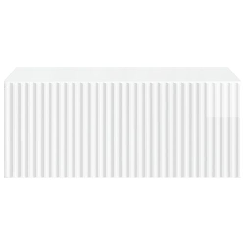 Спален шкаф с монтаж на стена 2 pcs Бял гланц 49 x 34,5 x 20 см