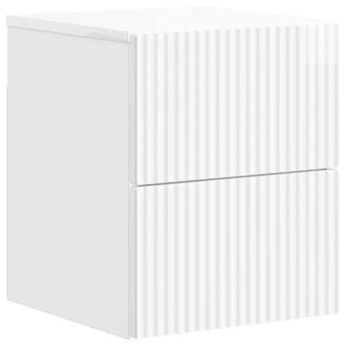 Спален шкаф с монтаж на стена Бял гланц 33 x 34,5 x 40 см