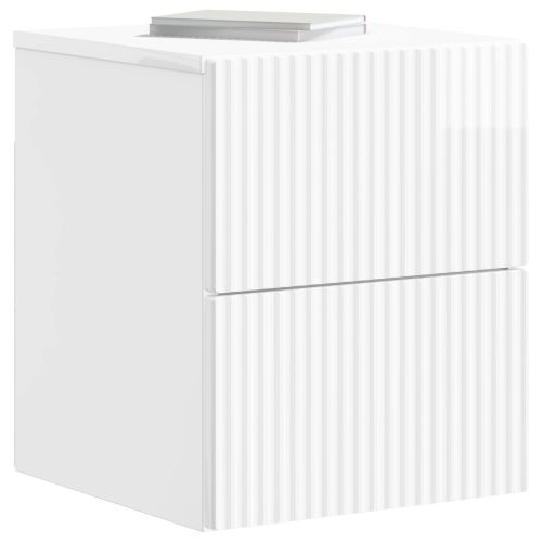 Спален шкаф с монтаж на стена Бял гланц 33 x 34,5 x 40 см