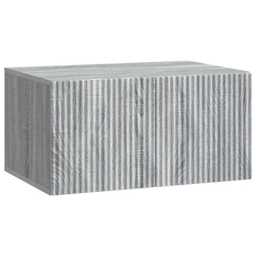 Стенно монтиран ТВ шкаф Сива сонома 59,5 x 41 x 30 см