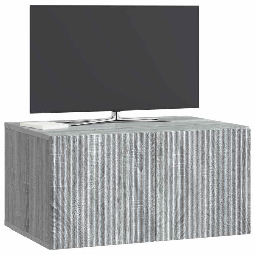 Стенно монтиран ТВ шкаф Сива сонома 59,5 x 41 x 30 см