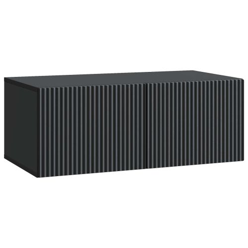 Стенно монтиран ТВ шкаф Черно 78,5 x 41 x 30 см