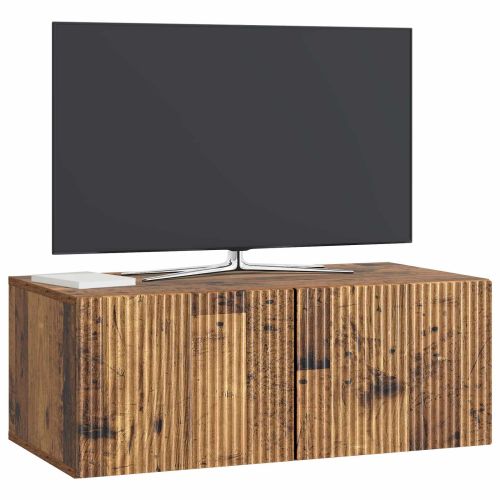 Стенно монтиран ТВ шкаф Старо дърво 78,5 x 41 x 30 см
