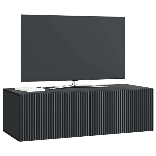 Стенно монтиран ТВ шкаф Черно 98 x 41 x 30 см