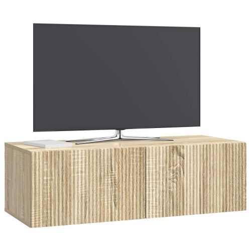 Стенно монтиран ТВ шкаф Дъб сонома 98 x 41 x 30 см