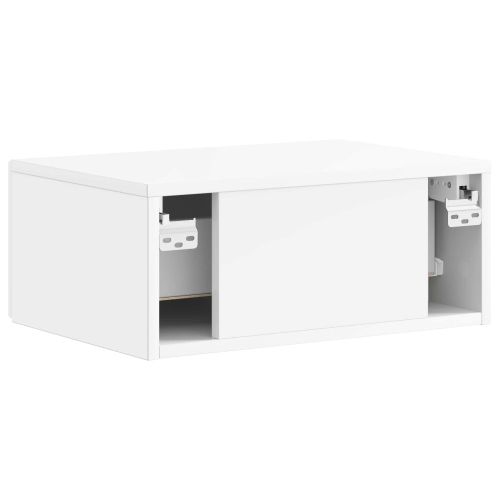 Спален шкаф с монтаж на стена 2 pcs Бял гланц 49 x 34,5 x 20 см