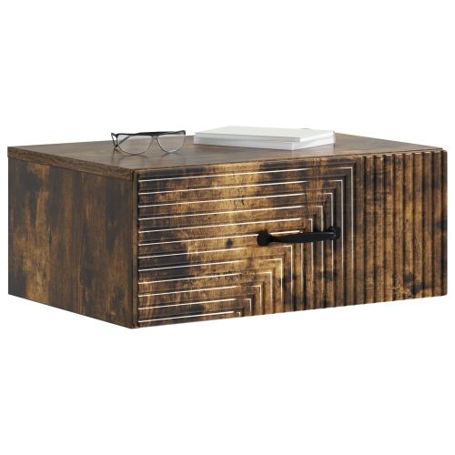 Спален шкаф с монтаж на стена Опушен дъб 49 x 34,5 x 20 см