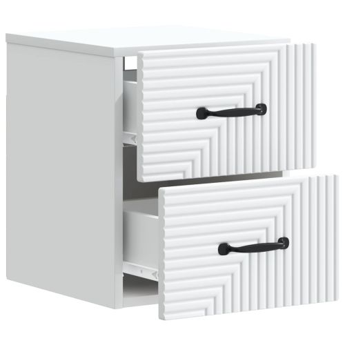 Спален шкаф с монтаж на стена 2 pcs Бяло 34,5 x 33 x 40 см