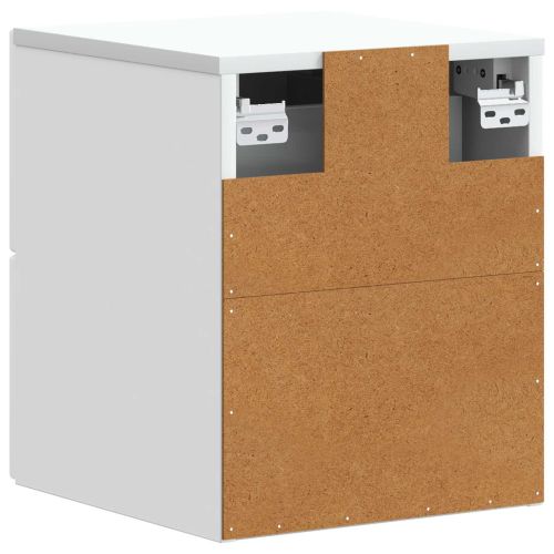 Спален шкаф с монтаж на стена 2 pcs Бяло 34,5 x 33 x 40 см