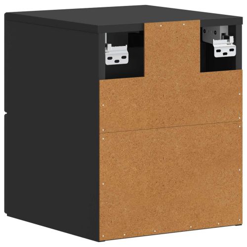 Спален шкаф с монтаж на стена 2 pcs Черно 34,5 x 33 x 40 см