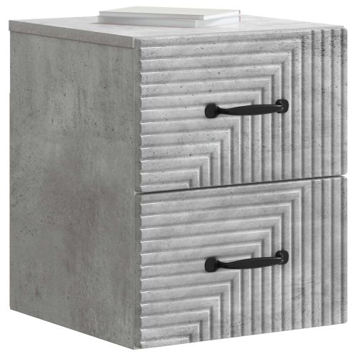Спален шкаф с монтаж на стена Бетонно сиво 34,5 x 33 x 40 см