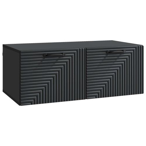 Стенно монтиран ТВ шкаф Черно 78,5 x 41 x 30 см