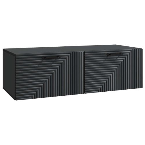 Стенно монтиран ТВ шкаф Черно 98 x 41 x 30 см