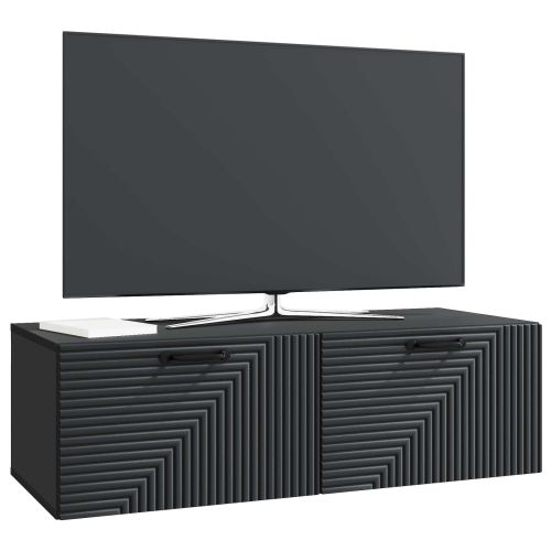 Стенно монтиран ТВ шкаф Черно 98 x 41 x 30 см
