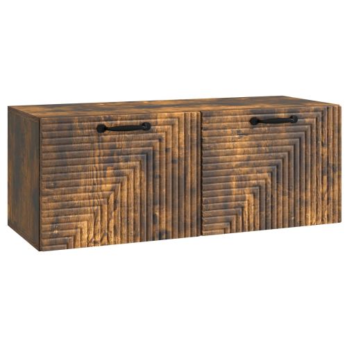 Стенно монтиран ТВ шкаф Опушен дъб 78,5 x 31 x 30 см