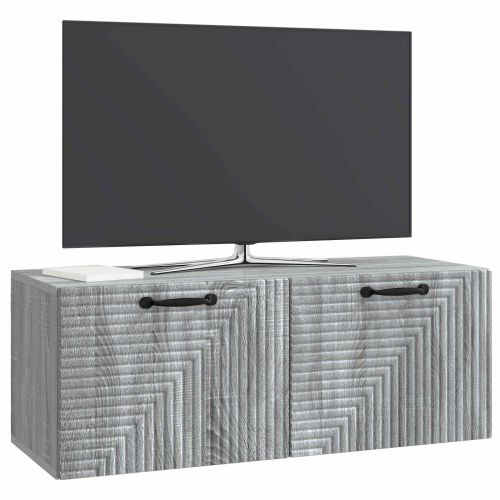 Стенно монтиран ТВ шкаф Сива сонома 78,5 x 31 x 30 см
