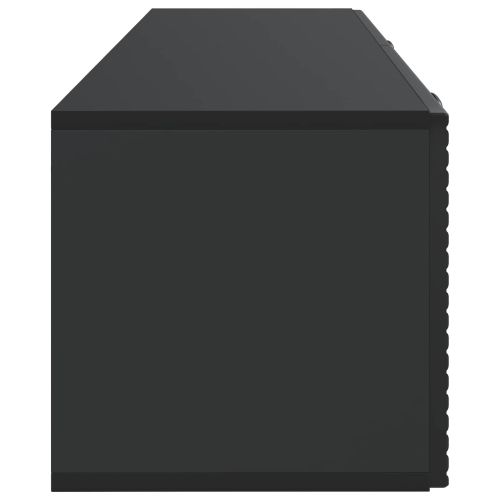 Стенно монтиран ТВ шкаф Черно 98 x 31 x 30 см