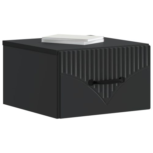 Спален шкаф с монтаж на стена 2 pcs Черно 34,5 x 33 x 20 см