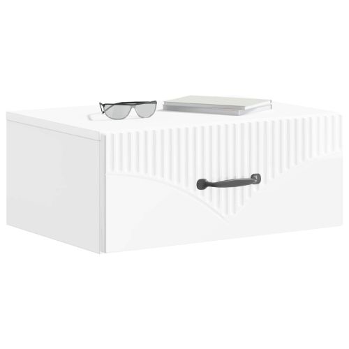 Спален шкаф с монтаж на стена Бял гланц 49 x 34,5 x 20 см