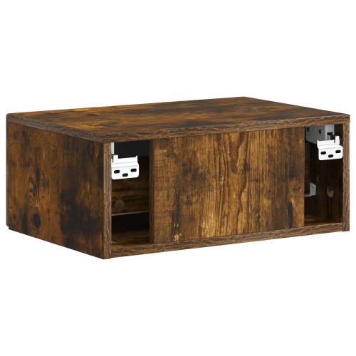 Спален шкаф с монтаж на стена Опушен дъб 49 x 34,5 x 20 см