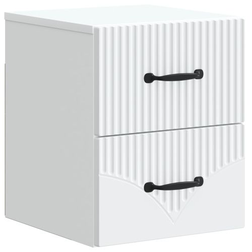 Спален шкаф с монтаж на стена 2 pcs Бяло 34,5 x 33 x 40 см