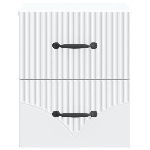 Спален шкаф с монтаж на стена 2 pcs Бяло 34,5 x 33 x 40 см