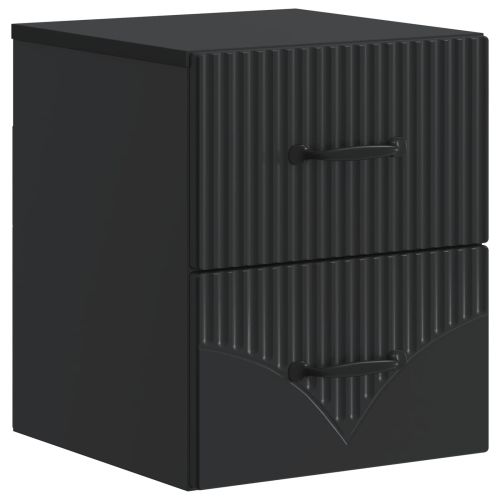 Спален шкаф с монтаж на стена 2 pcs Черно 34,5 x 33 x 40 см