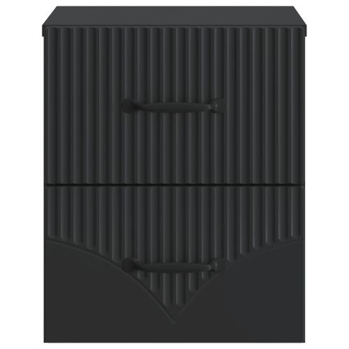 Спален шкаф с монтаж на стена 2 pcs Черно 34,5 x 33 x 40 см