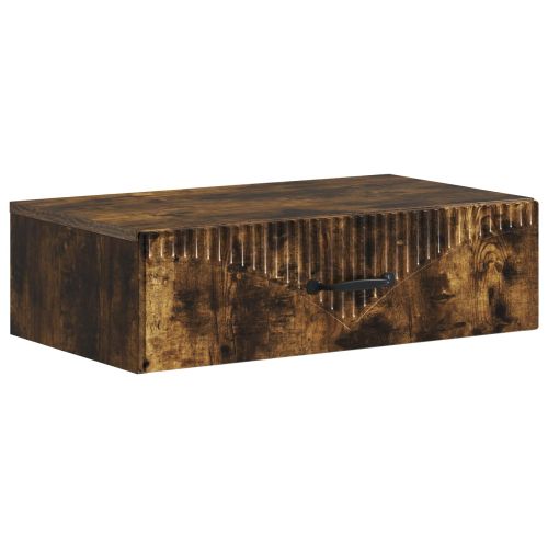 Стенен страничен масичка Опушен дъб 59 x 34,5 x 17 см