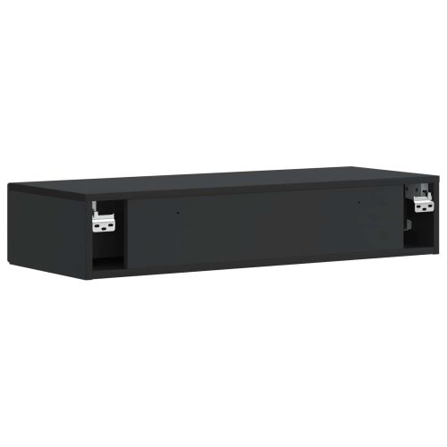 Стенен страничен масичка Черно 87,5 x 34,5 x 17 см