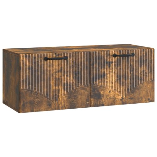 Стенно монтиран ТВ шкаф Опушен дъб 78,5 x 31 x 30 см