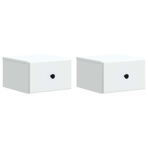 Спален шкаф с монтаж на стена 2 pcs Бяло 34,5 x 33 x 20 см